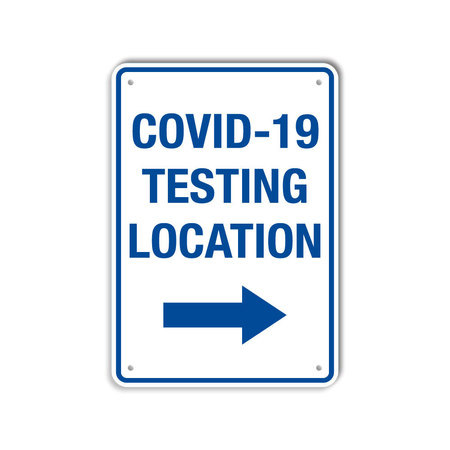 LYLE COVID .063 Alum Sign, Testing Location, 12x18 Reflective, LCUV-0014-RA_12x18 LCUV-0014-RA_12x18